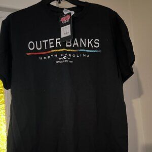 Super Wings T Shirt Adult Medium Black Outer Banks North Carolina Vacation Tee